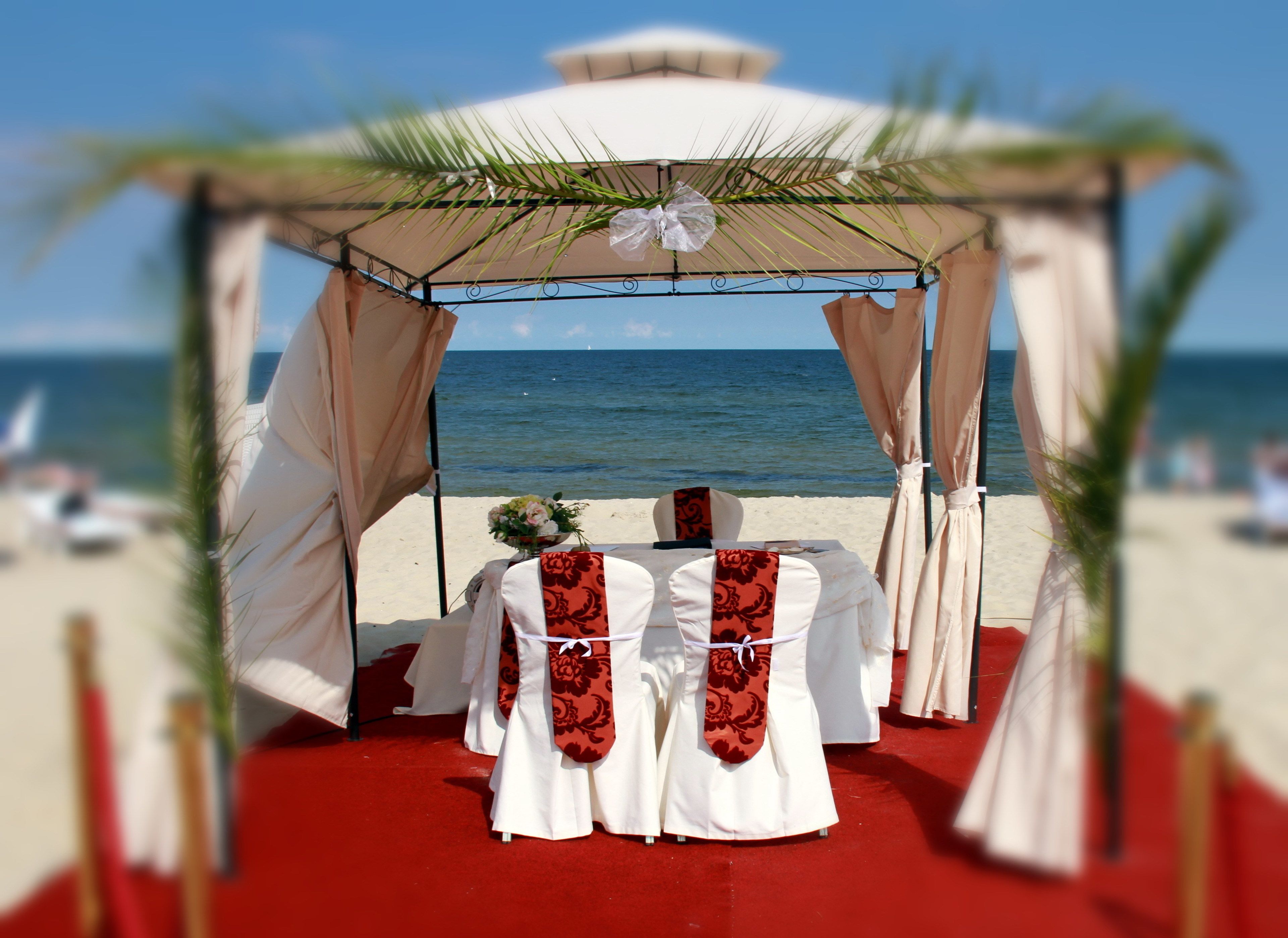 outdoor wedding area