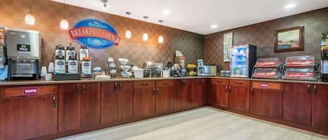 Free daily self-service breakfast