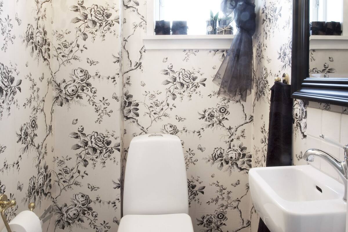 basic suite | bathroom | shower, rainfall showerhead, free toiletries, hair dryer