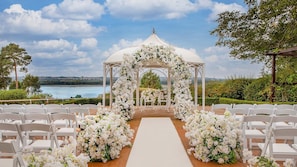 Outdoor wedding area