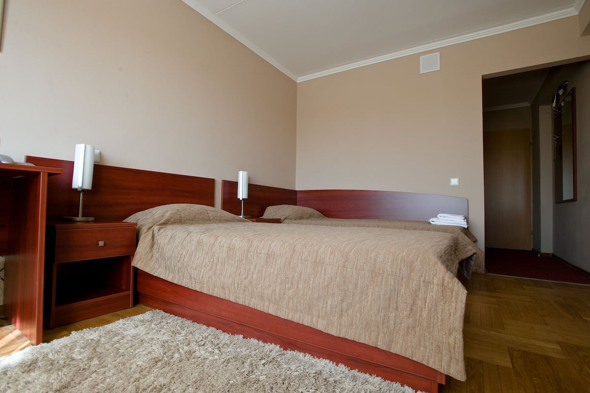 Standard Twin Room | In-room safe, desk, iron/ironing board, free cribs/infant beds