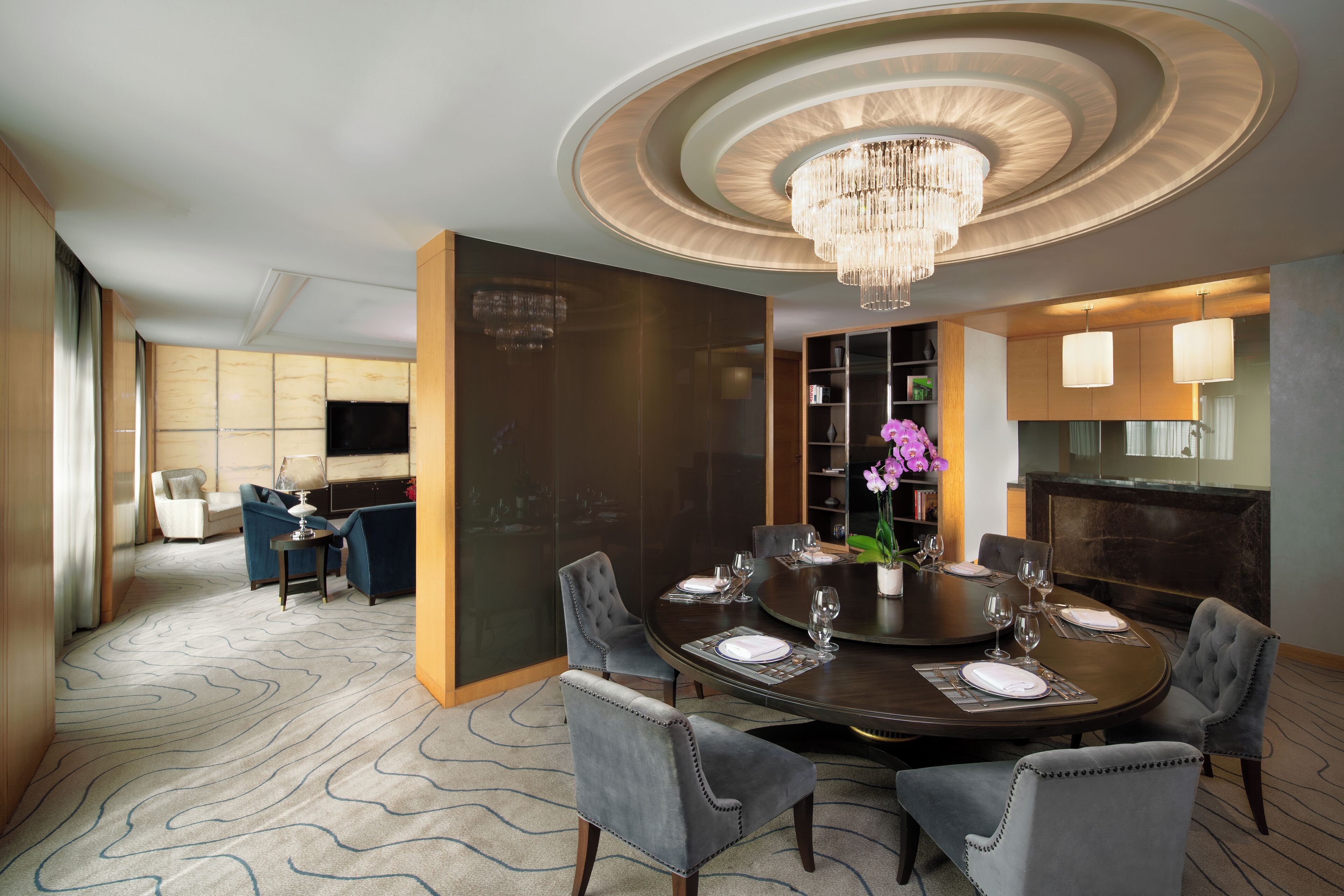 Presidential Suite | Living area | 55-inch TV with satellite channels