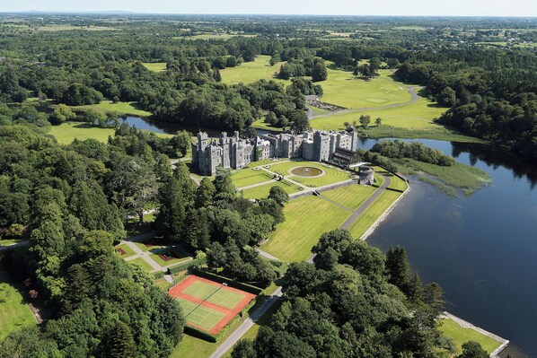 Experience the grandeur of this historic castle, surrounded by lush greenery and serene lake views.