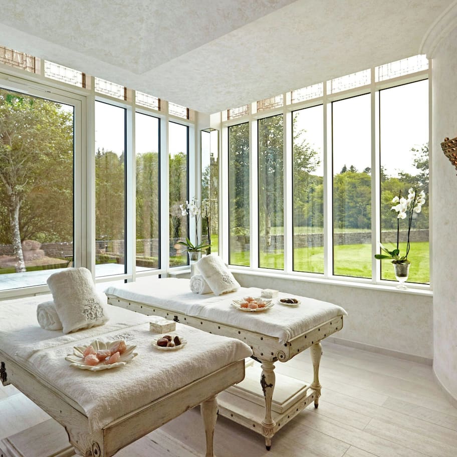 Steam room, body treatments, hot stone massages, body wraps, body scrubs