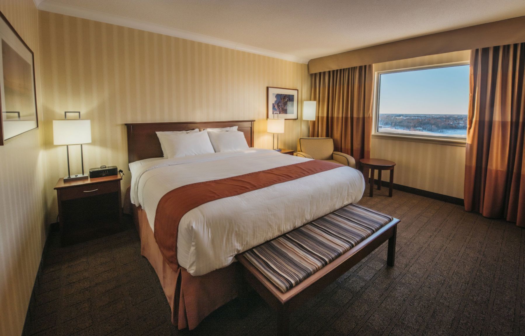 Premium bedding, pillowtop beds, in-room safe, desk