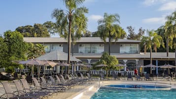 3 outdoor pools, open 10:00 AM to 10:00 PM, free pool cabanas