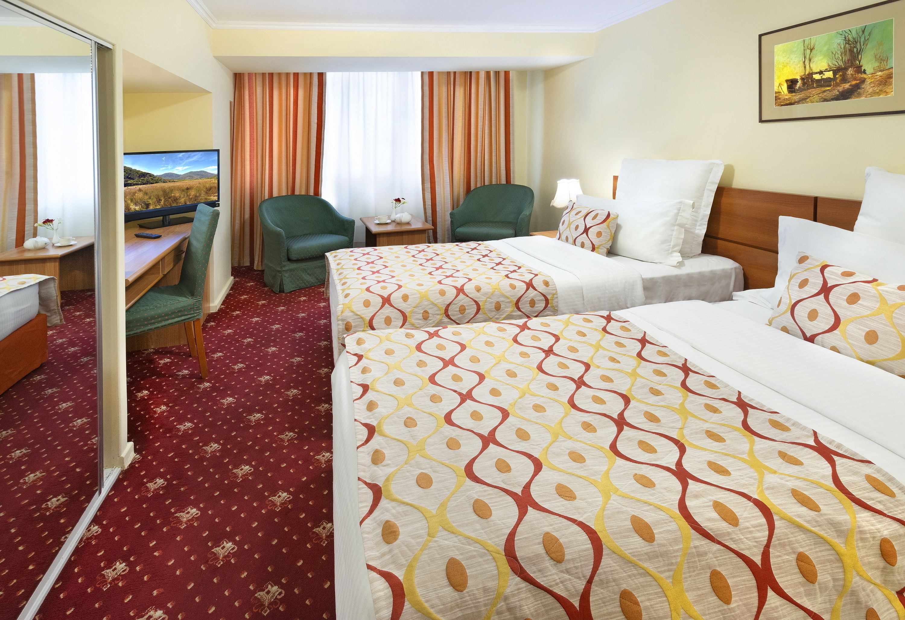 Double or Twin Room | Minibar, in-room safe, desk, iron/ironing board