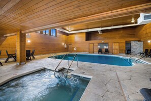 Indoor pool, seasonal outdoor pool, sun loungers