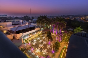 Outdoor banquet area