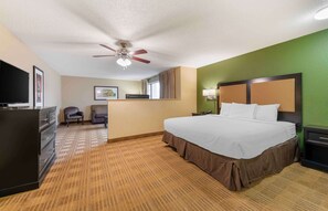 Desk, blackout drapes, iron/ironing board, free WiFi
