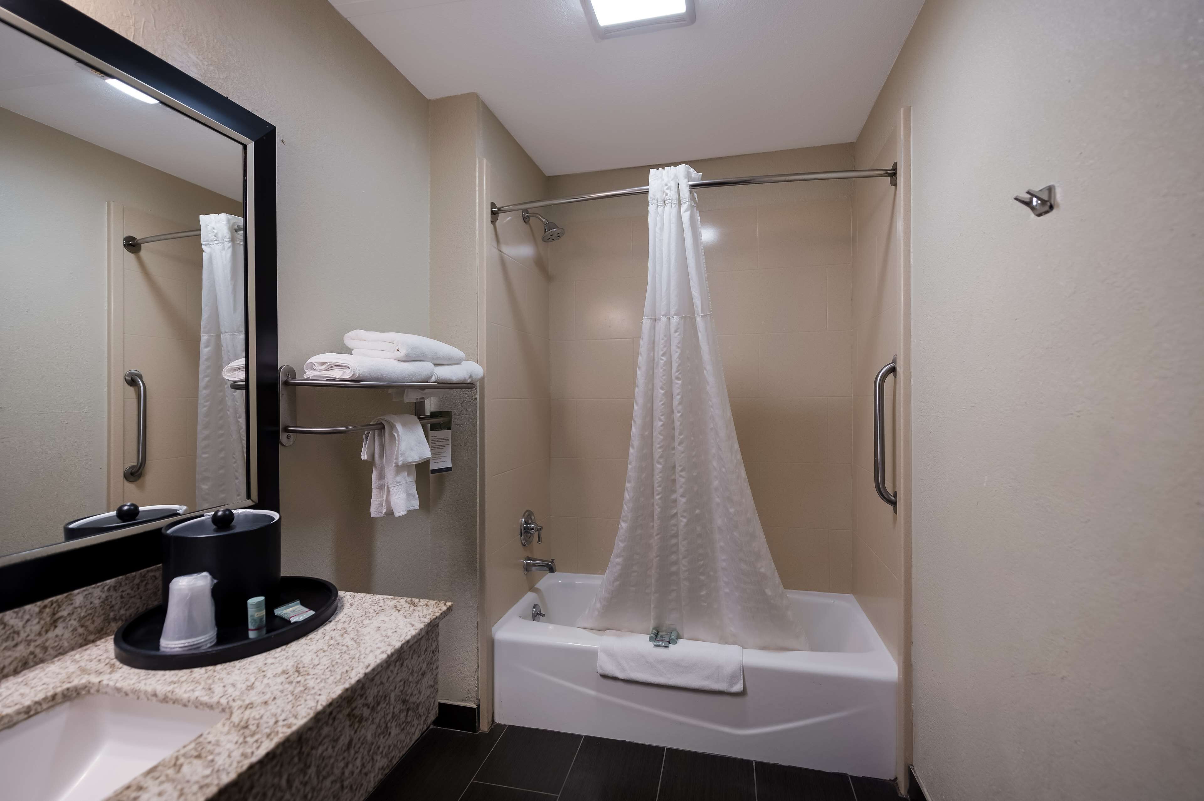 free toiletries, hair dryer, towels