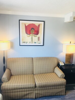 Room, 1 King Bed with Sofa bed, Non Smoking | Living room