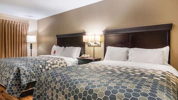 Double Room, 2 Queen Beds, Non Smoking | Premium bedding, pillow-top beds, iron/ironing board