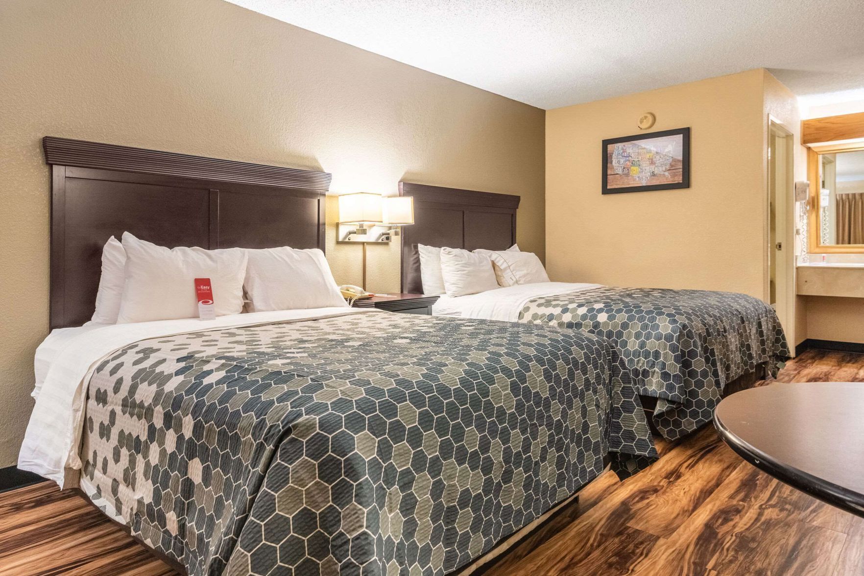 Premium bedding, pillowtop beds, iron/ironing board