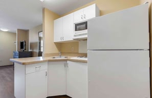 Studio, 2 Double Beds, Non Smoking | Desk, laptop workspace, blackout drapes, iron/ironing board