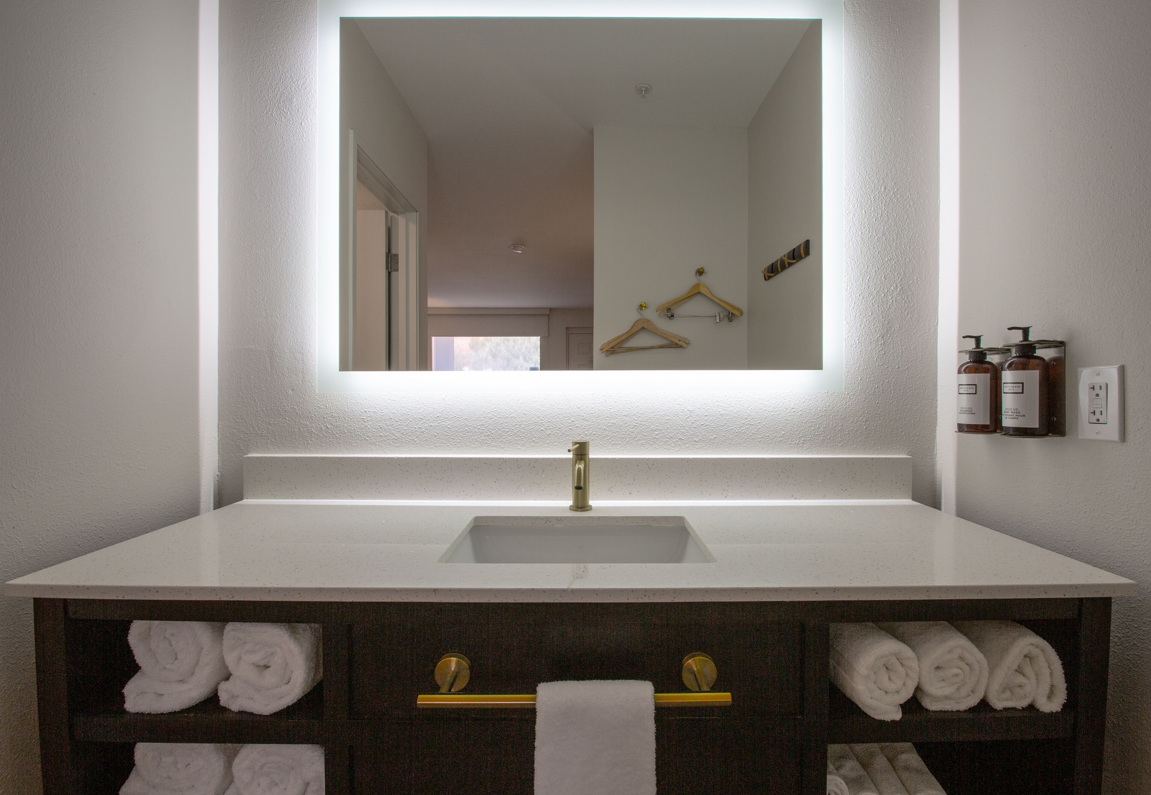 free toiletries, hair dryer, towels, soap