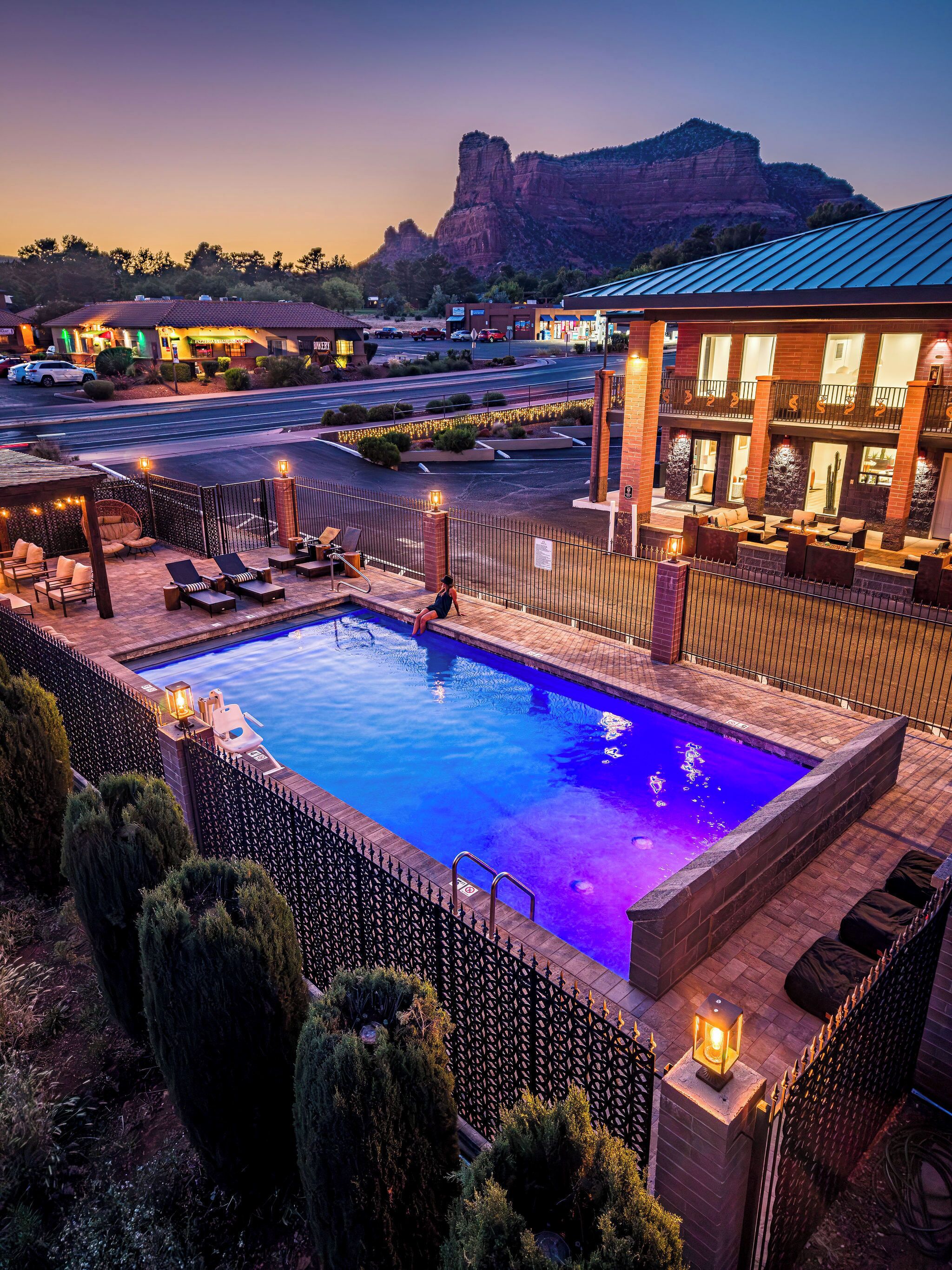 Outdoor pool, open 7:30 AM to 10 PM, pool loungers