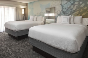 Room, 2 Queen Beds, Non Smoking | Premium bedding, in-room safe, desk, laptop workspace
