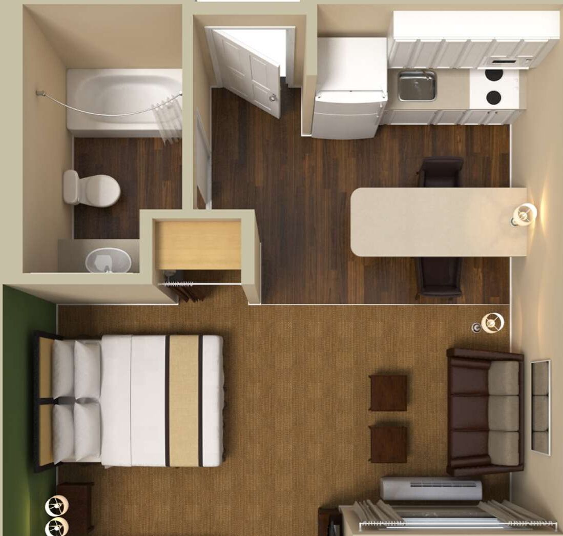 deluxe studio, multiple beds, non smoking | desk, free wifi