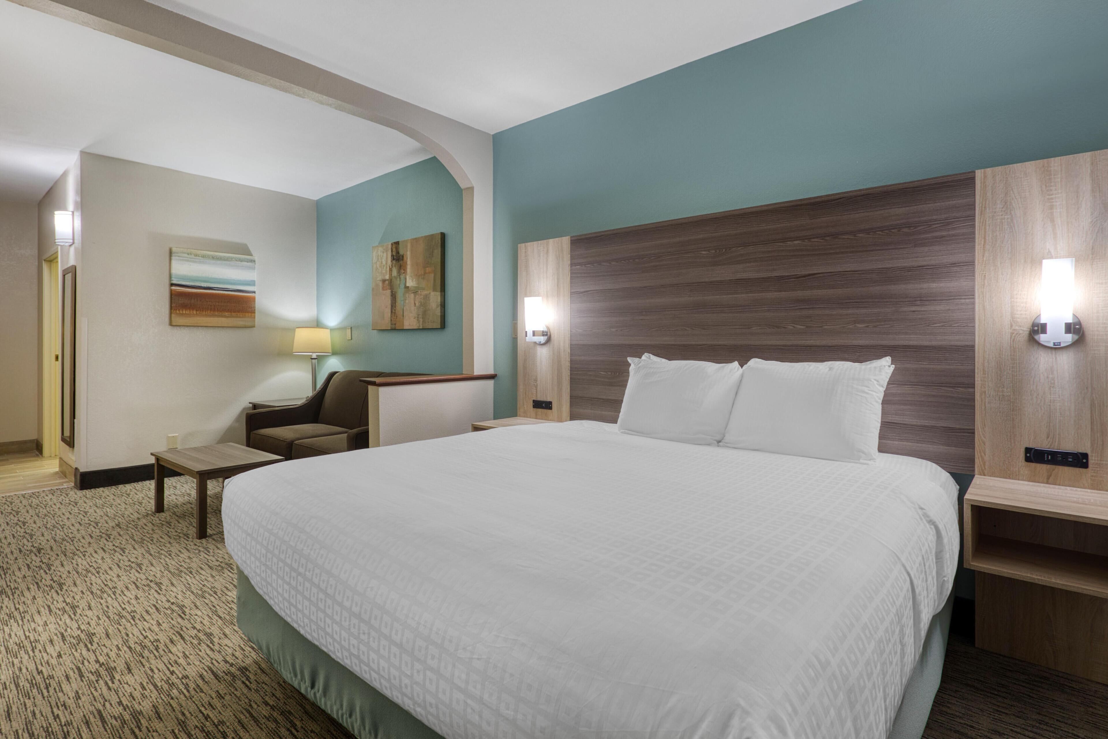 Suite, 1 Tempat Tidur King, Bebas Asap Rokok, microwave | Bantalan ekstra lembut, meja kerja, dan ruang kerja ramah laptop