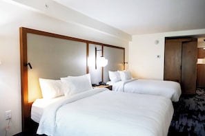1 bedroom, desk, blackout drapes, iron/ironing board