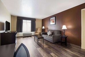 Suite, 2 Double Beds, Non Smoking | Desk, laptop workspace, iron/ironing board, free WiFi