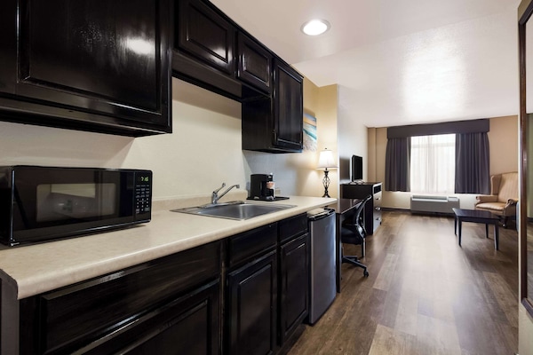 Suite, 2 Double Beds, Non Smoking | Desk, laptop workspace, iron/ironing board, free WiFi