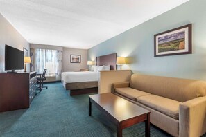 1 bedroom, desk, laptop workspace, iron/ironing board