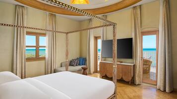 Suite Présidentielle, 3 chambres, en front de plage | Coffres-forts dans les chambres, bureau