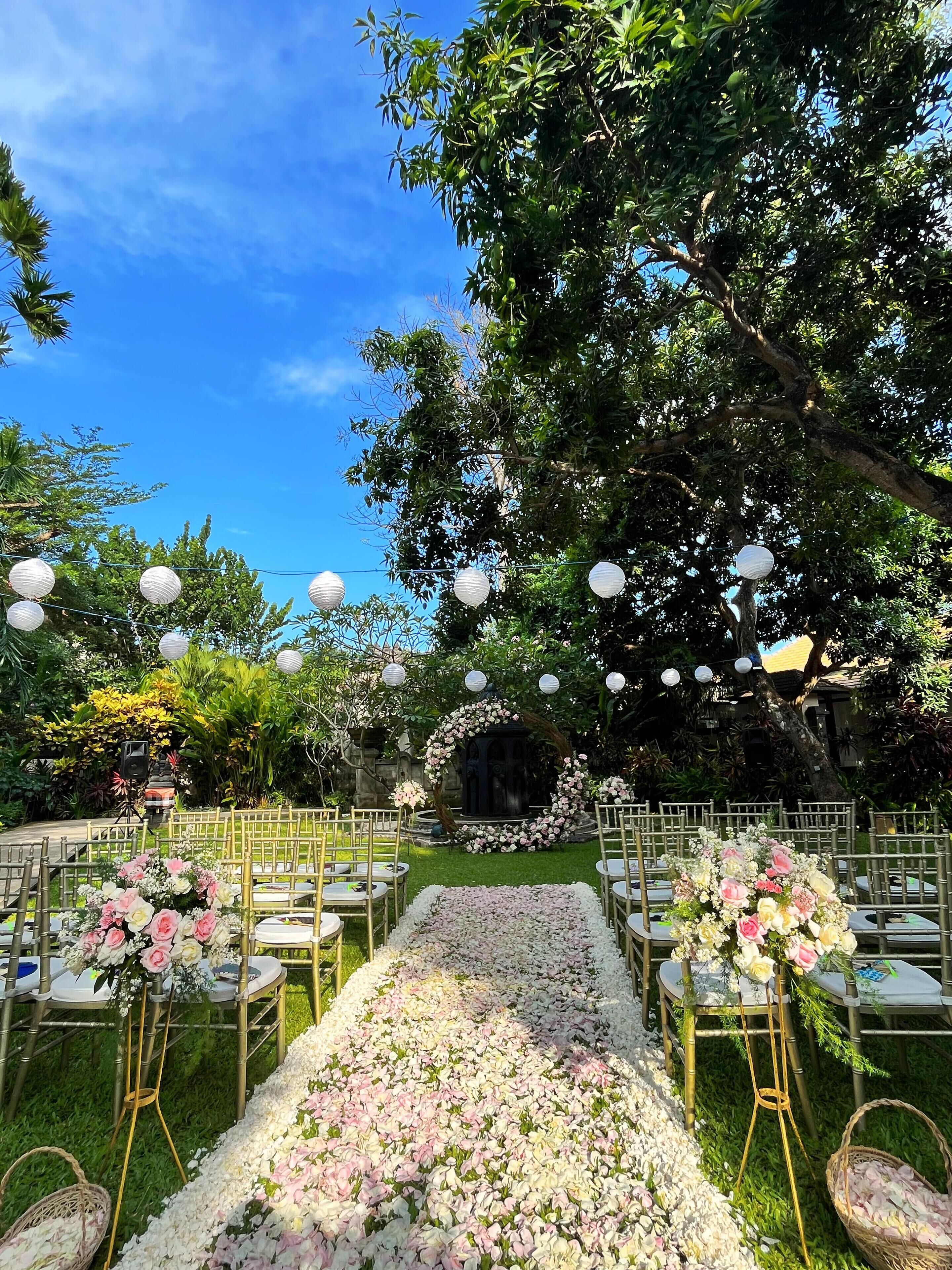 Outdoor wedding area