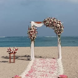 Outdoor wedding area