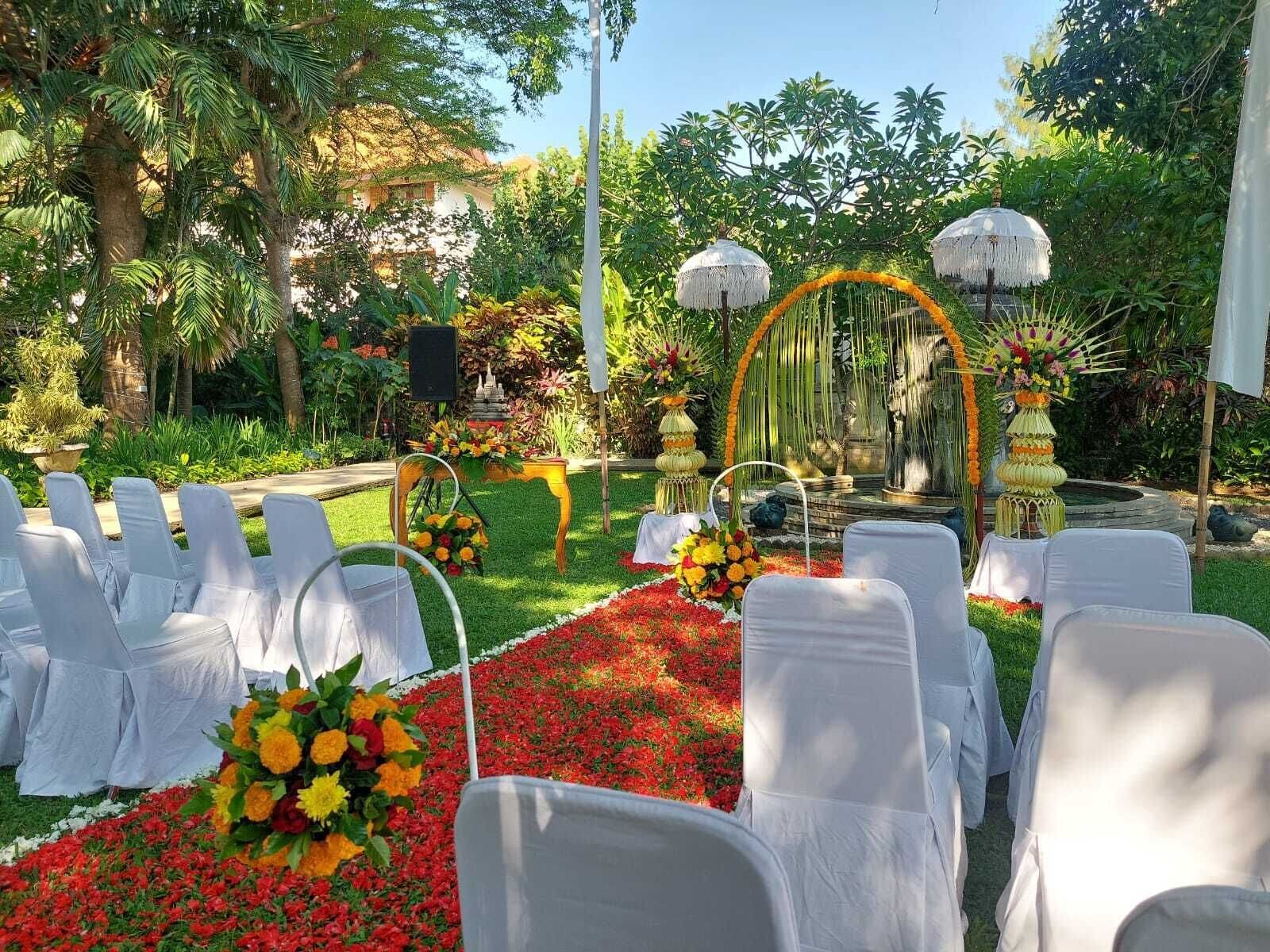 outdoor wedding area