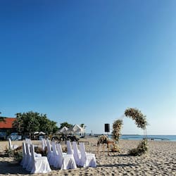 Outdoor wedding area