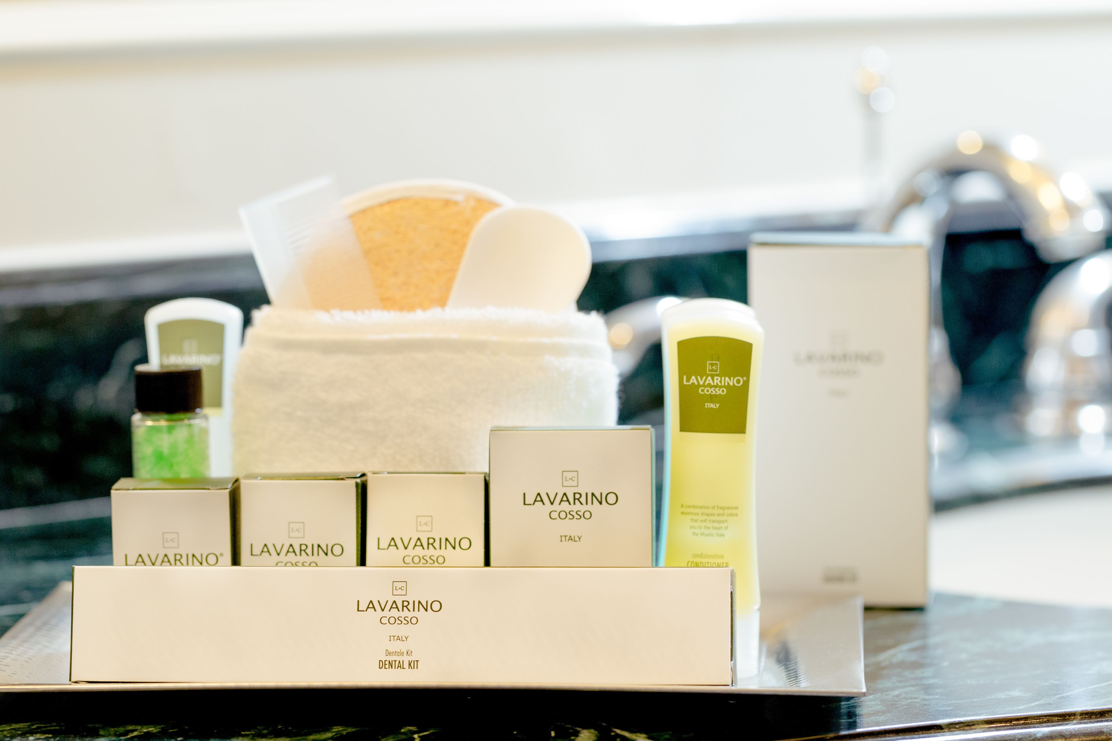 combined shower/bathtub, eco-friendly toiletries, hair dryer, bathrobes