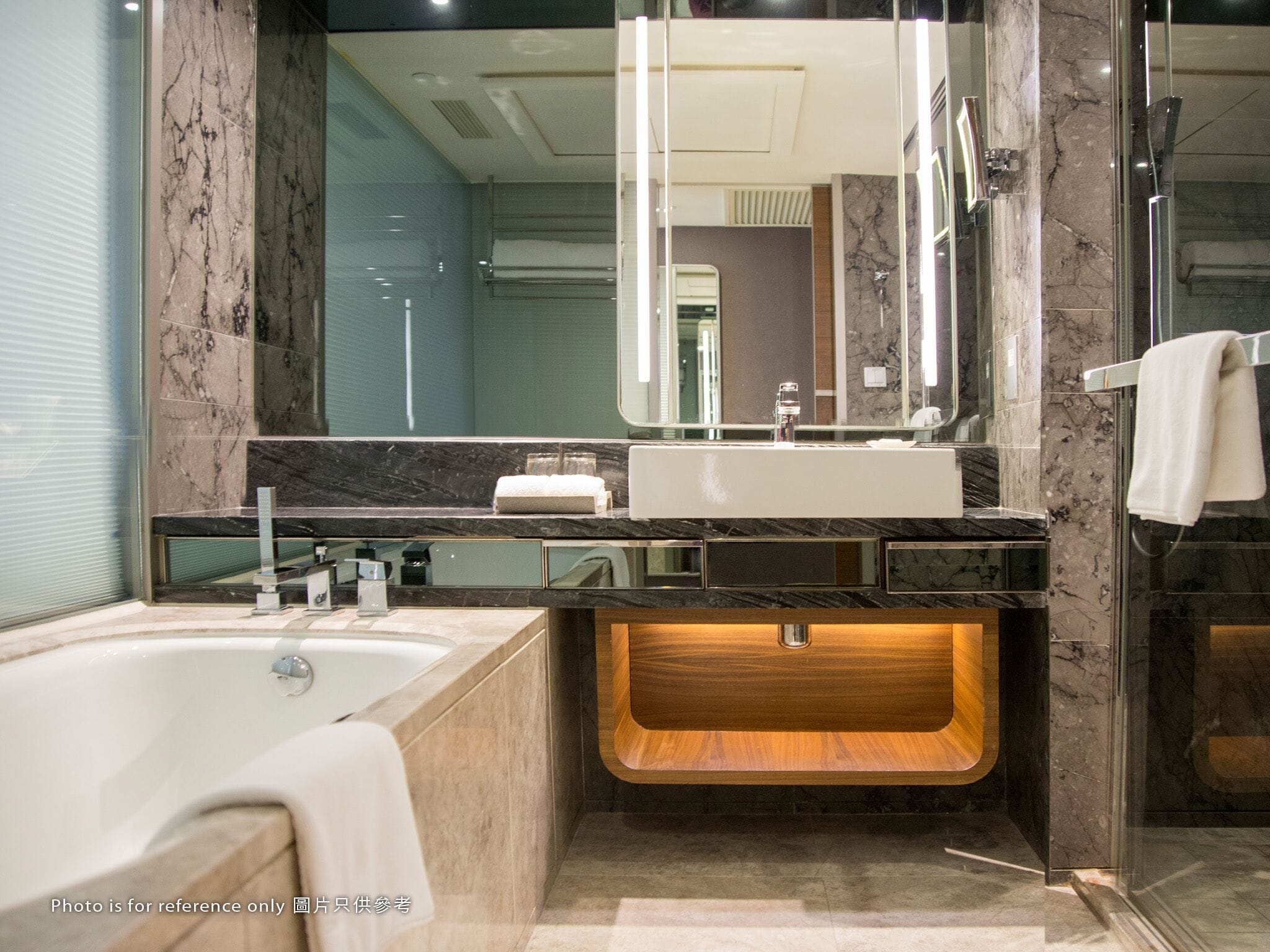 free toiletries, hair dryer, slippers, towels