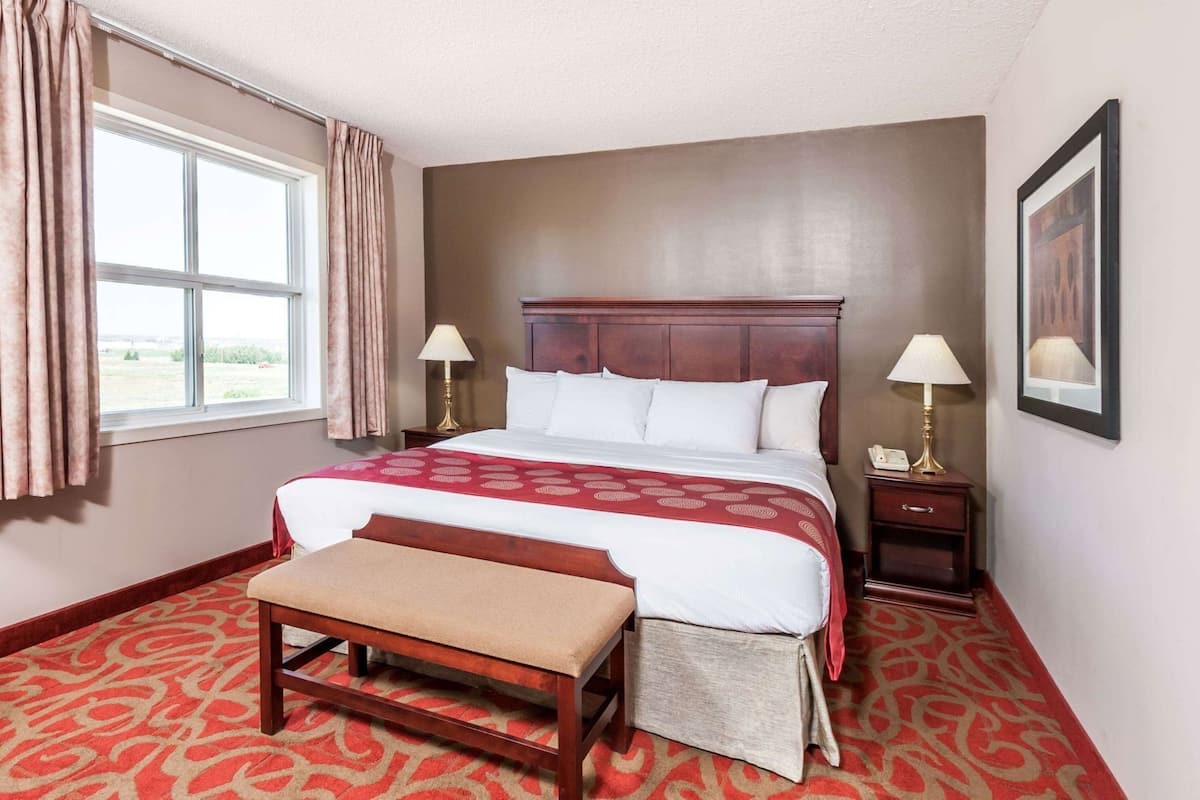 In-room safe, desk, laptop workspace, blackout drapes