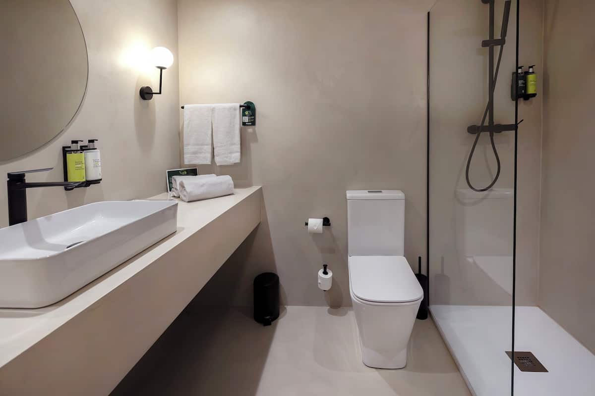 bathtub, free toiletries, hair dryer, bidet