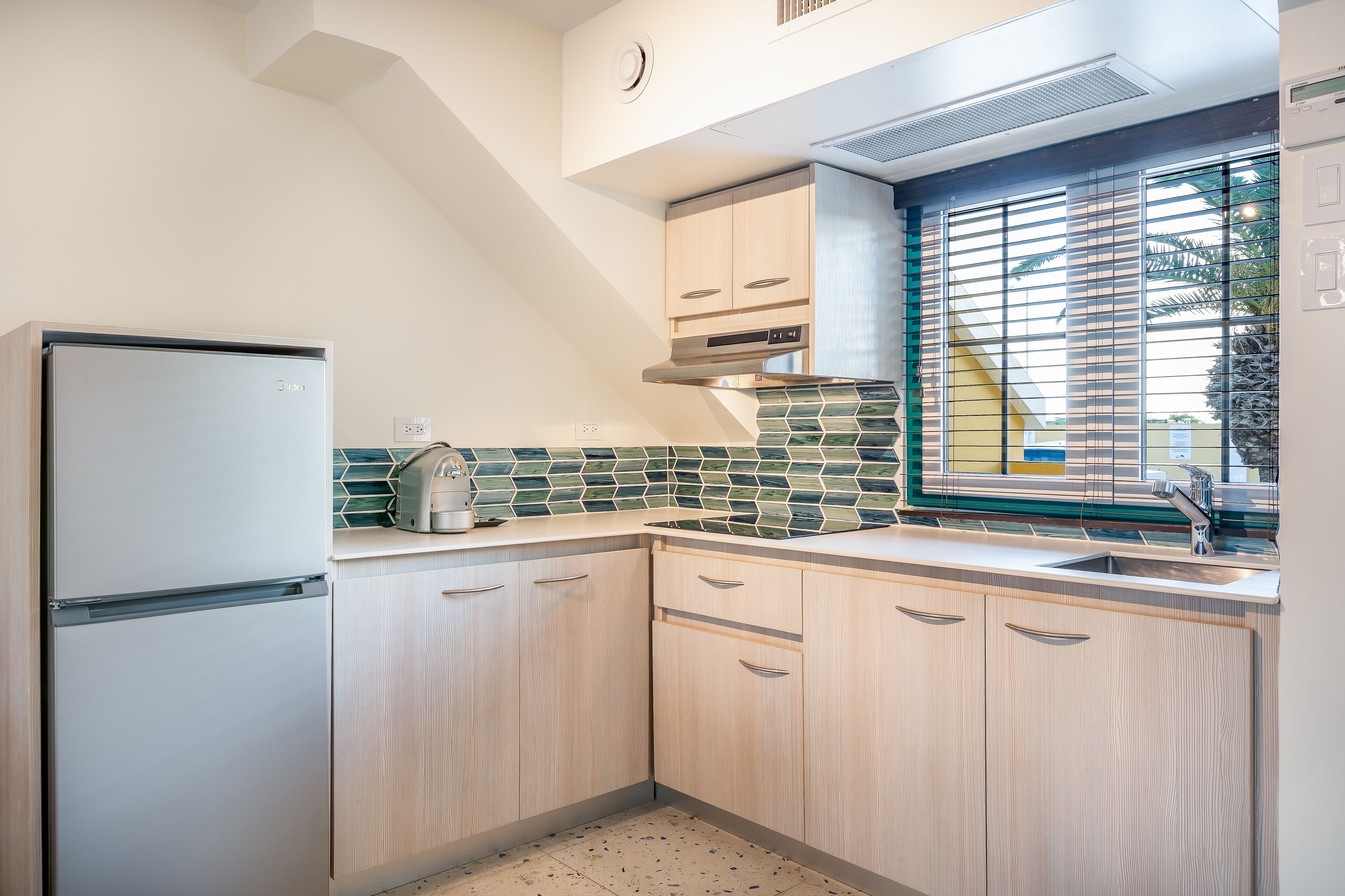 one bedroom suite | private kitchen | fridge, microwave, stovetop, espresso maker