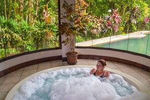 Indoor spa tub