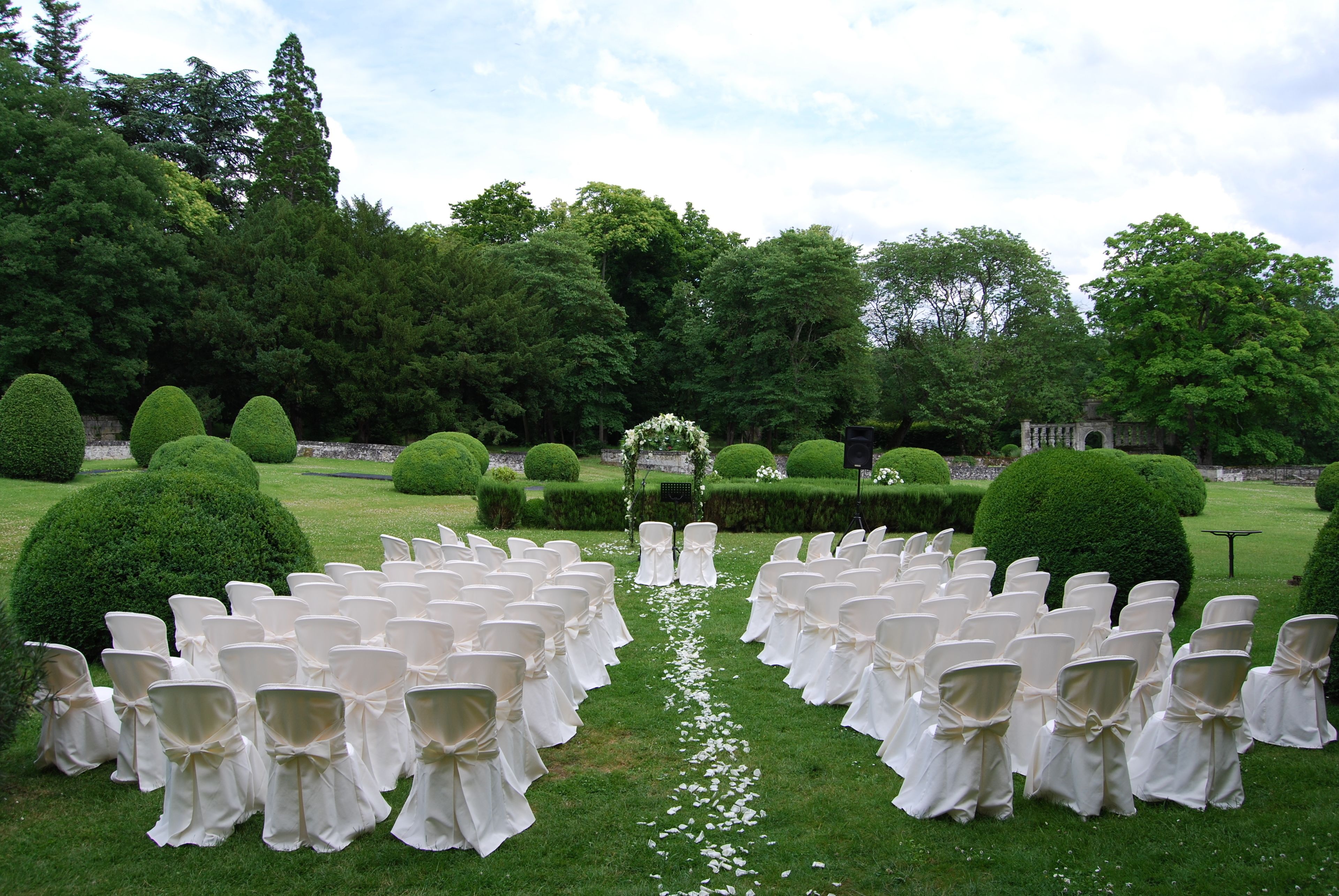 outdoor wedding area