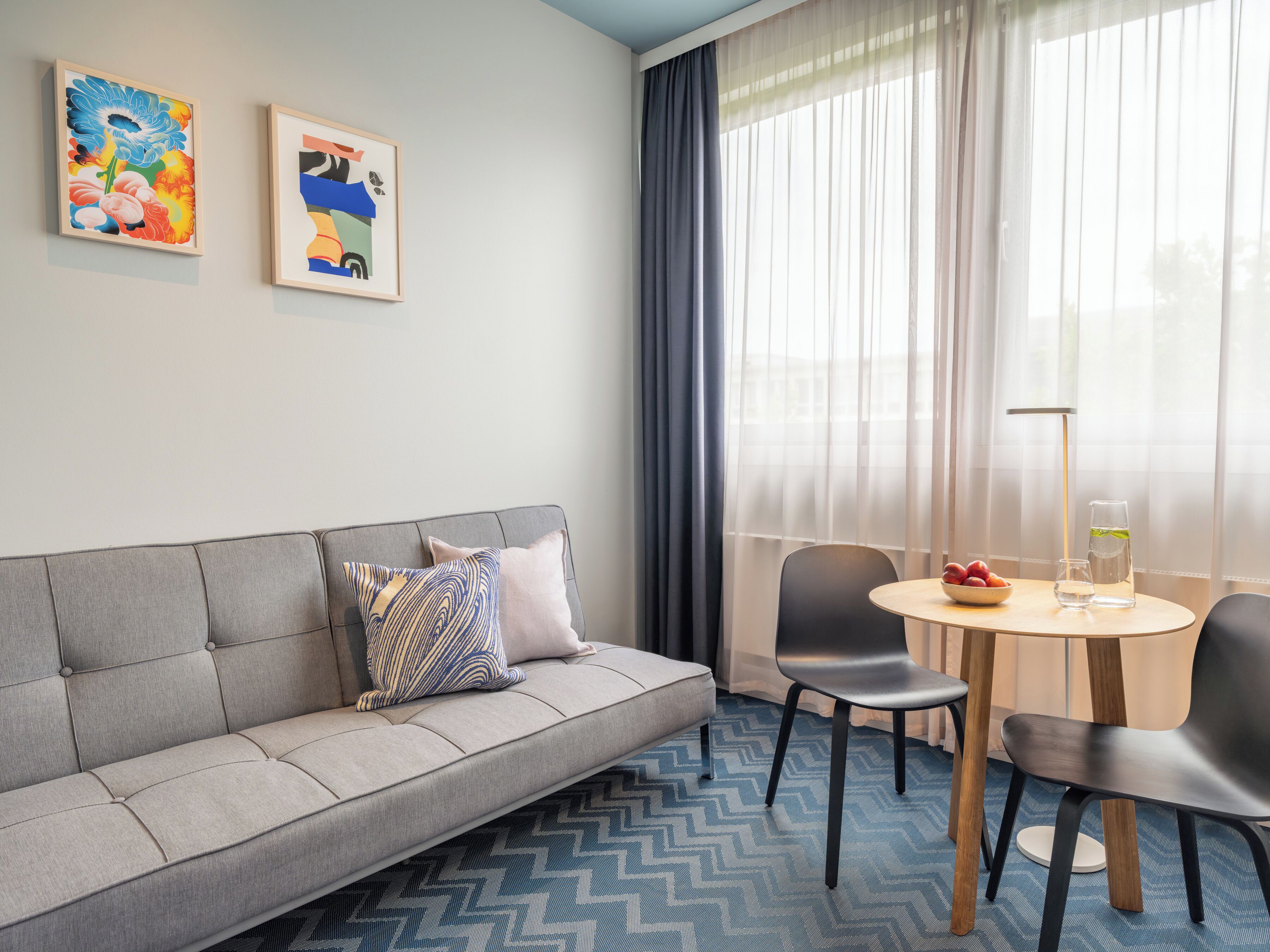 large room with sofa bed | 1 bedroom, premium bedding, in-room safe, desk