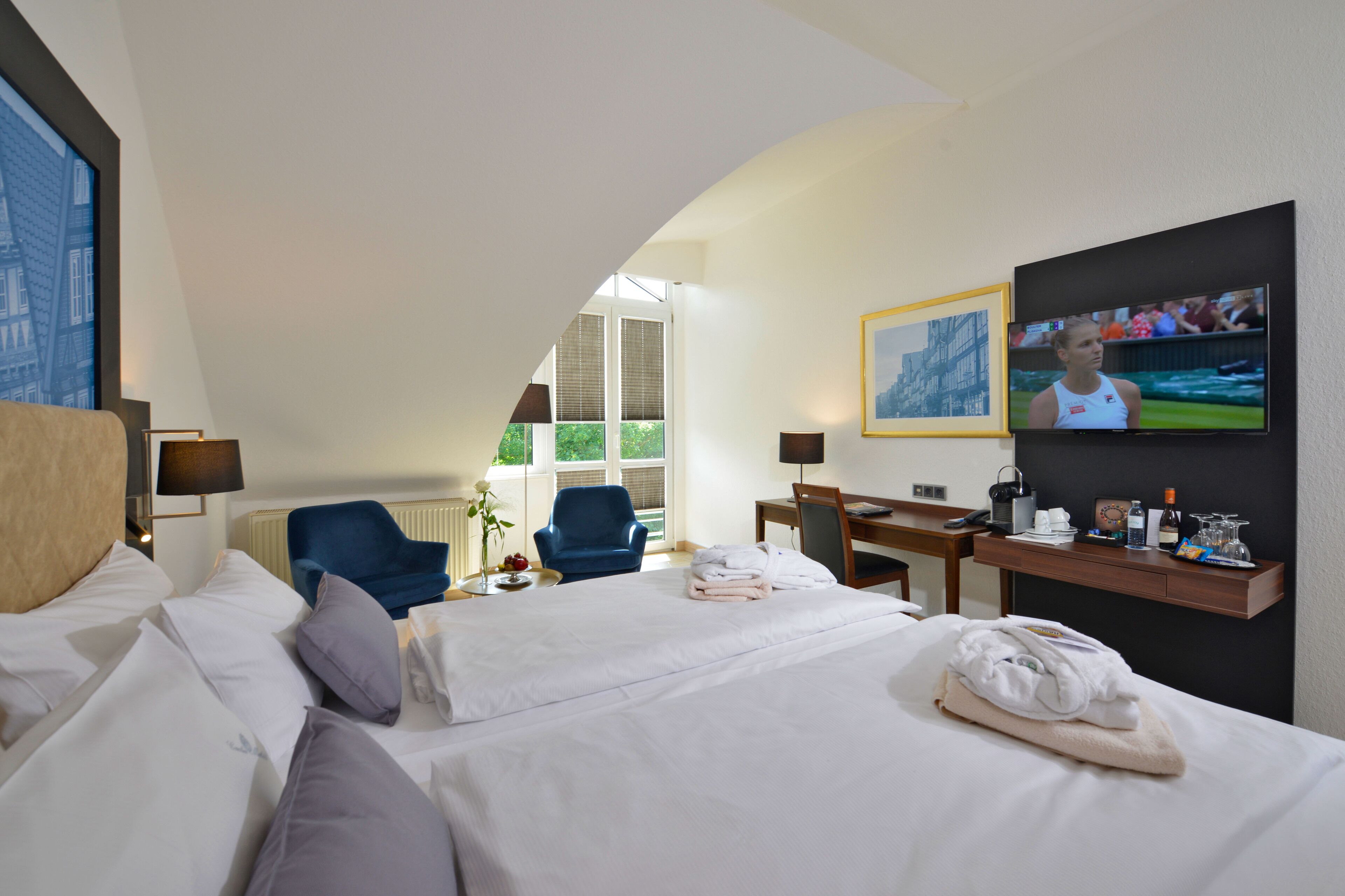 comfort double room | hypo-allergenic bedding, minibar, in-room safe, desk