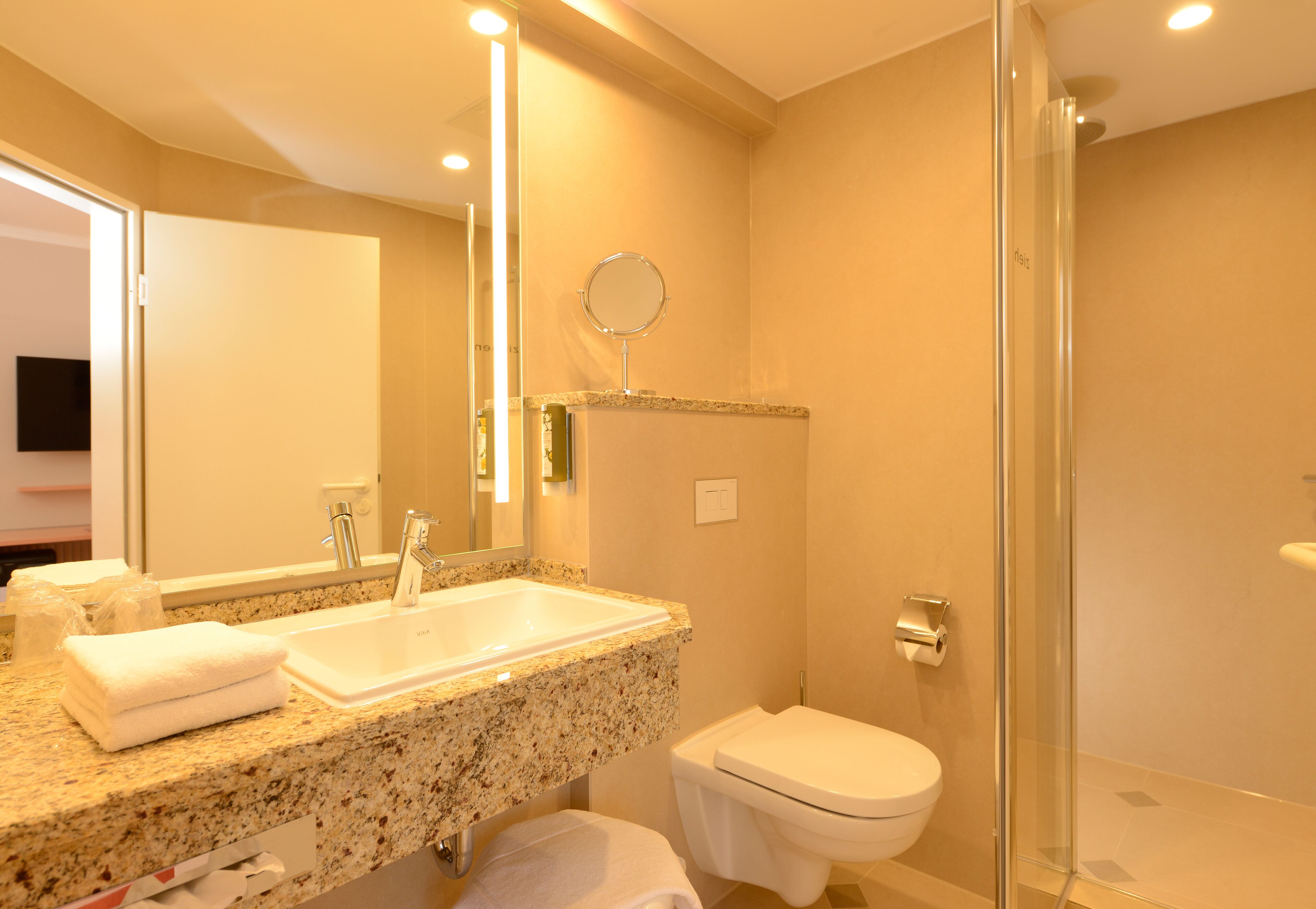 shower, free toiletries, hair dryer, bathrobes