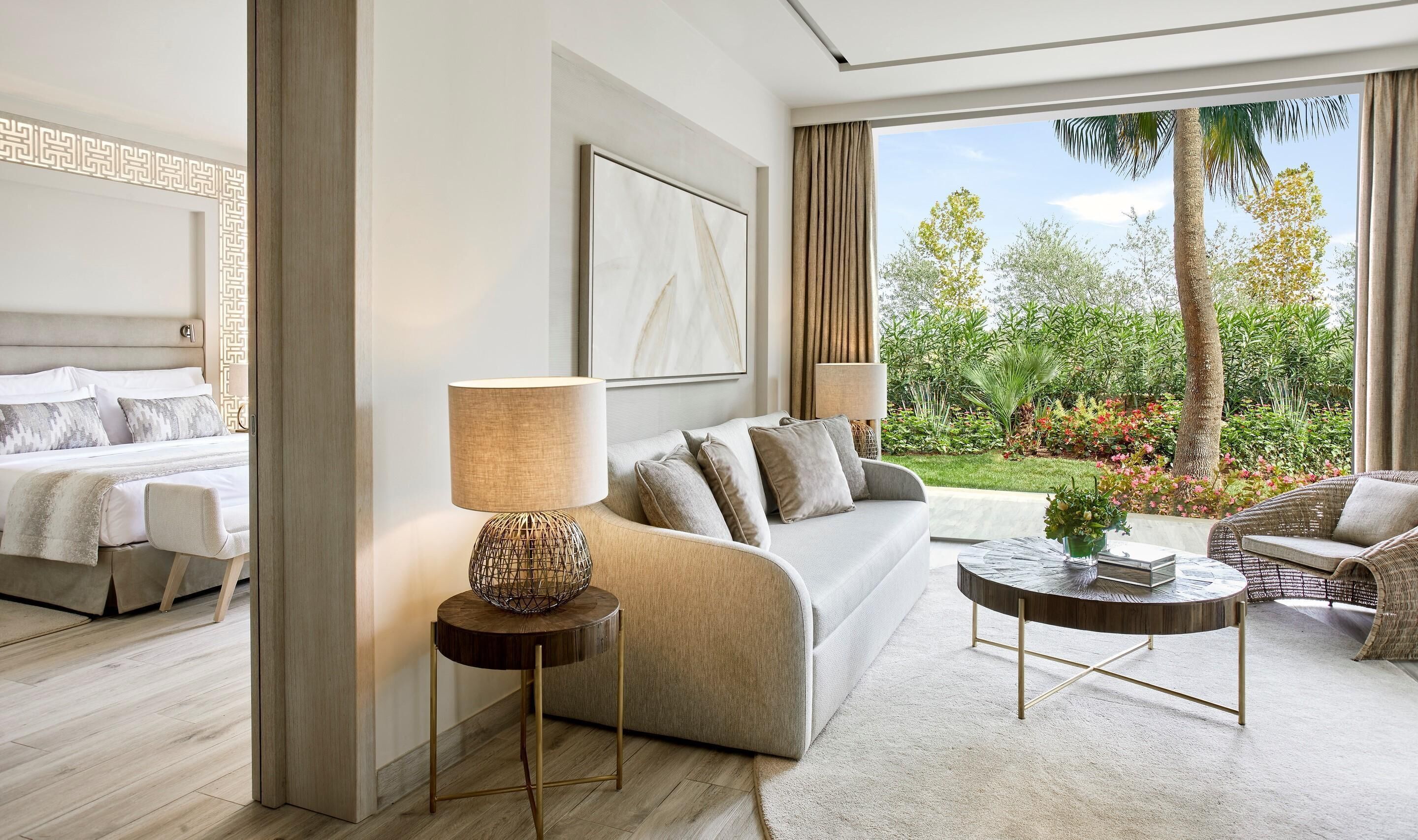 suite, 1 bedroom, garden view (private garden) | 1 bedroom, in-room safe, blackout curtains, free cots/infant beds