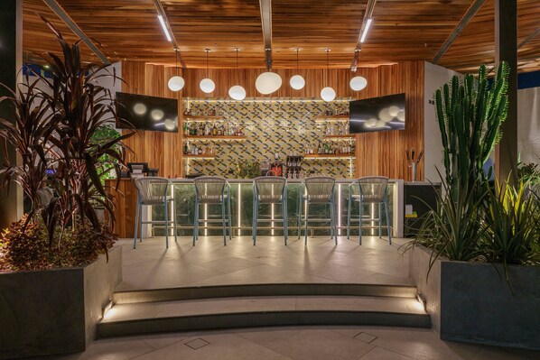 Lobby lounge, pool views, open daily