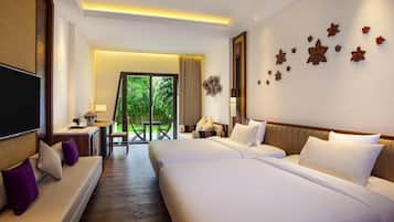 Phòng dành cho gia đình, 2 giường đôi | Két bảo mật tại phòng, bàn, màn/rèm cản sáng, bàn ủi/dụng cụ ủi quần áo