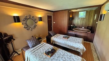 Couples treatment room(s), aromatherapy, body scrubs, facials