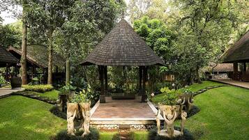 供应早餐、午餐和晚餐,国际美食,花园景观