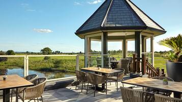 Outdoor banquet area