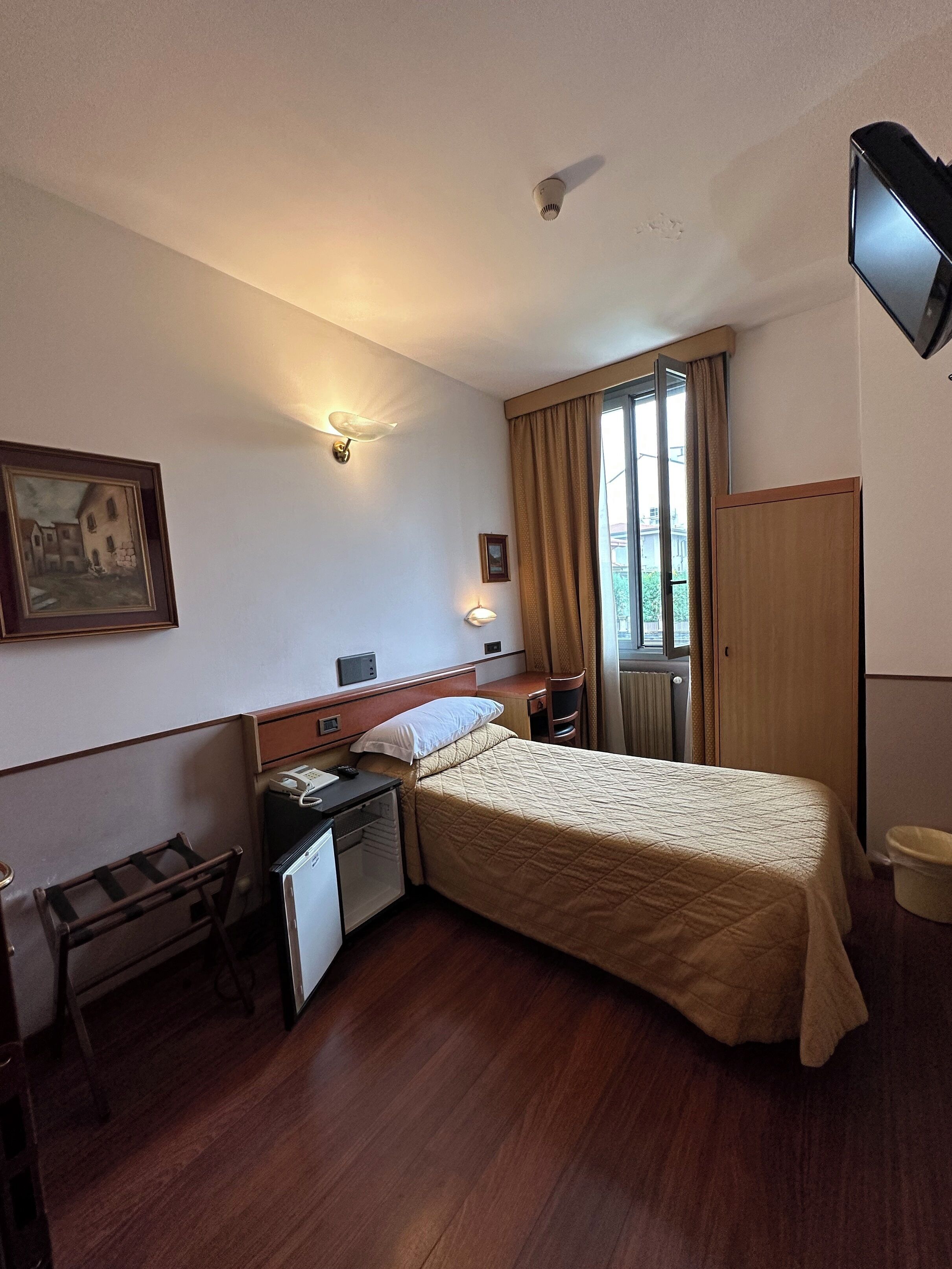 economy single room | down duvets, minibar, in-room safe, desk